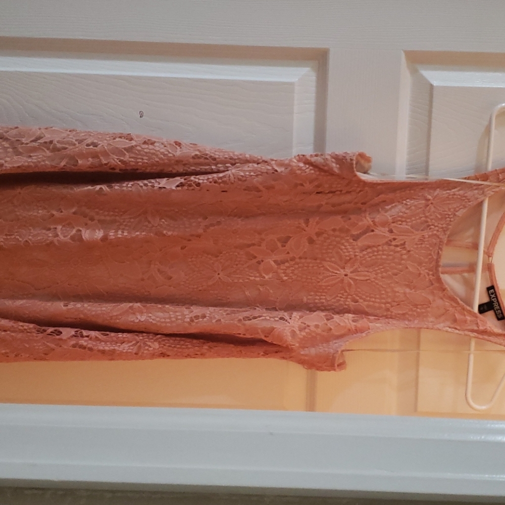 Peach lace dress